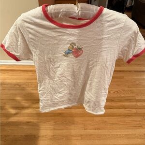 Beatrix Potter Peter Rabbit Strawberry Ringer T Shirt Size Medium